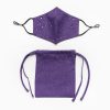 Purple Pearl Party Wear Face Mask-Bag