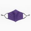 Purple Pearl Party Wear Face Mask-Front Splash